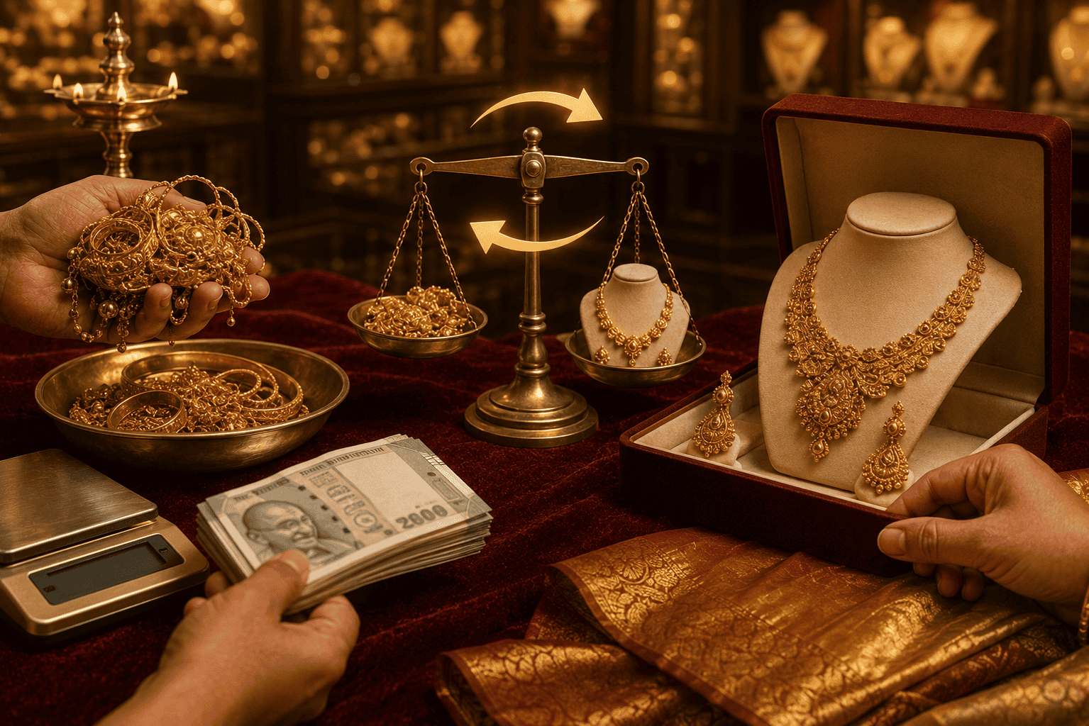 Exchanging Old Gold for New Jewellery vs Selling for Cash