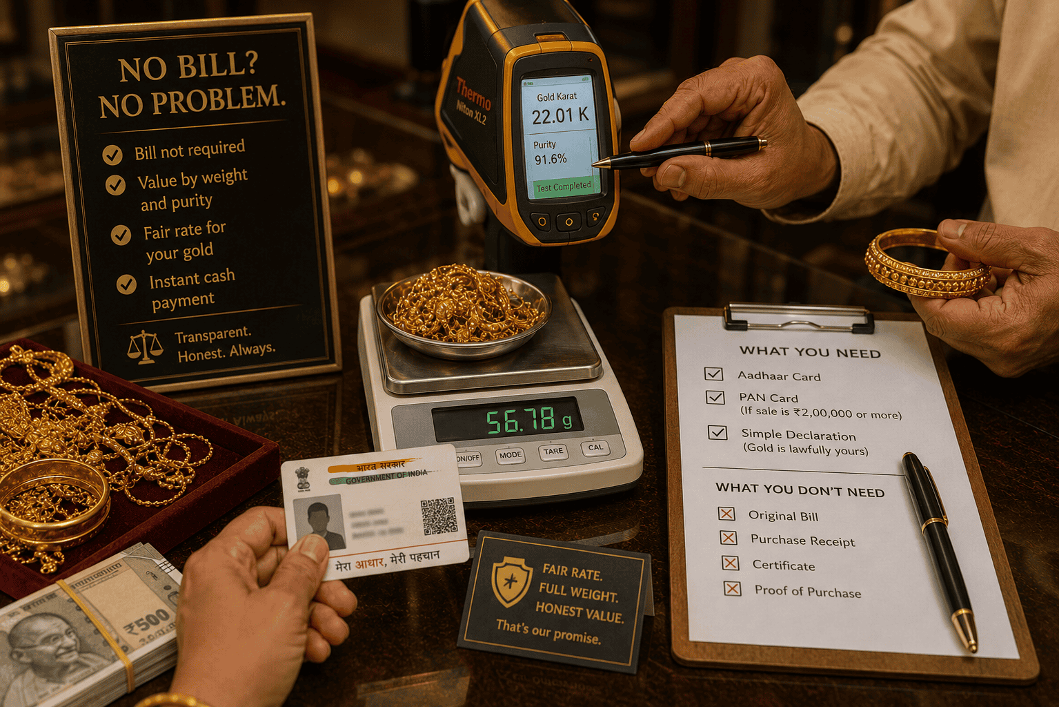 Selling Gold Coins, Bars and Biscuits